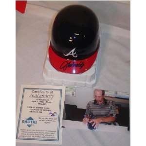 John Smoltz Autographed Atl Braves Mini Batting Helmet  