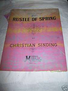 SHEET MUSIC RUSTLE OF SPRING BY CHRISTIAN SINDING 1928  