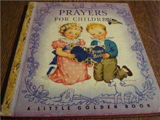 1942 PRAYERS FOR CHILDREN Little Golden Book #5 Dixon  