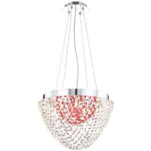  Eurofase Lighting 20343 026 Chrome / Red Crystal Solana 