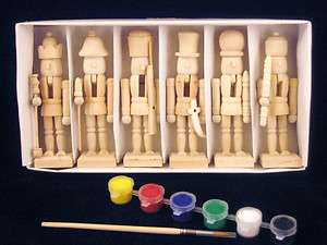 Paint Your Own 5 Wooden Christmas Nutcracker Ornament Craft NEW 