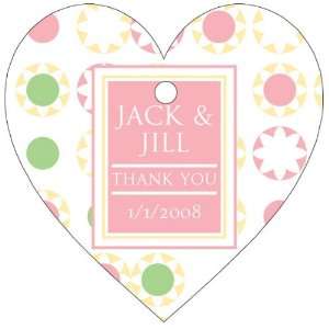  Baby Keepsake Pink Spring Theme Heart Shaped Personalized 