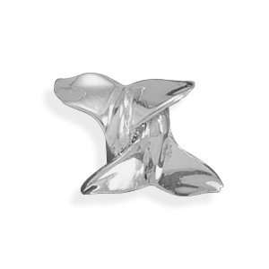    Story Bead Slide on Charm Whale Tail Sterling Silver Jewelry