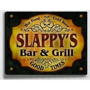  Slappys Bar & Grill 14 x 11 Collectible Stretched 