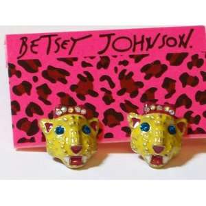  BETSEY JOHNSON Princess Tiger Cat w/ Blue Eyes Earring 