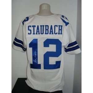 Roger Staubach Autographed Dallas Cowboys Jersey Si 