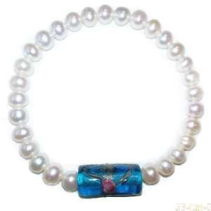  Genuine Pearl CloisonnE Braclet Jewelry