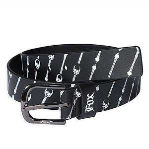  Fox Racing Skully Spine Leather Belt   Small (28/30)/Black 
