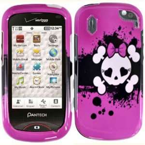  Pink Skull Hard Case Cover for Pantech Hotshot 8992 Cell 