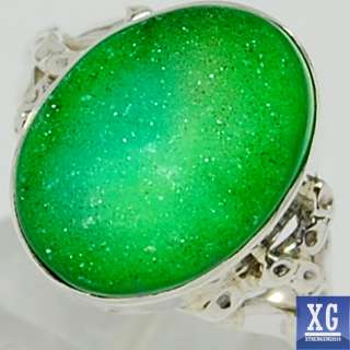 SR29817 AGATE DRUZY 925 STERLING SILVER RING JEWELRY s.8  