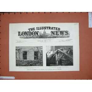  1885 Explosion Admiralty Swainson Ruins Buildings Print 