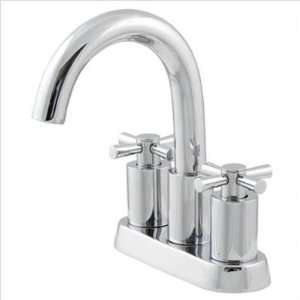   Metal Cross Handle Centerset Sink Faucet with Square Style Accessories