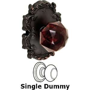  Single dummy amber crystal glass knob with victorian rose 