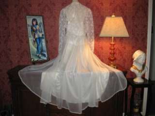 Vtg VS Satin Bridal Honeymoon Nightgown Gown Peignoir Robe Set NWOT 
