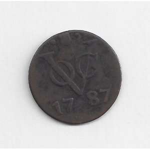  Colonial America Dutch VOC Duit Coin 