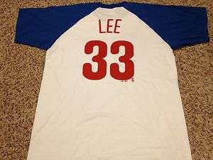 Cliff Lee Philadelphia Phillies Jersey T Shirt Majestic MLB NEW NWT 