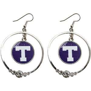  NCAA Tarleton State Texans Ladies Double Hoop Crystal 