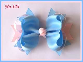 10 Girl Costume Boutique 5.5 Inch C Ring Hair Bows Clip  