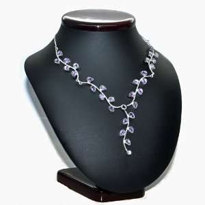  Franki Baker Amethyst & Silver Vine Leaf Necklace (17) Jewelry