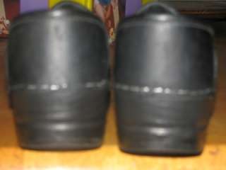 SANITA clog shoes Black Leather Clogs shoes girls size 34  