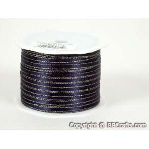   with Gold Edge 18 Inch 1/8 inch 100 Yards, Navy Blue with Gold Edge