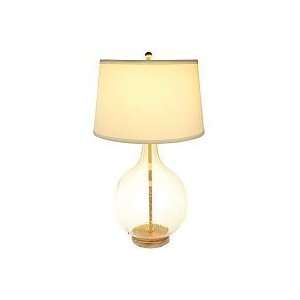  Hand Blown Colored Glass 26 Table Lamp with Textured 