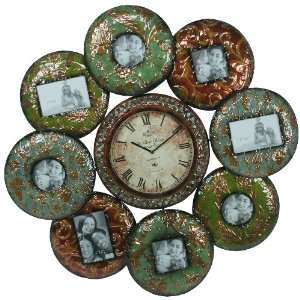   J03114 UPS Clock With 8 Spot Picture Frame Wall Plaque