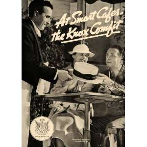  1936 Ad Knox New York Comfit Hat Brevoort Sidewalk Cafe 