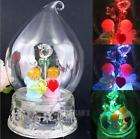 wind up 3 color led love angle music box red