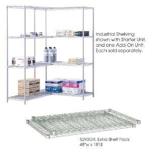  shelves for Model 5291 Industrial Wire Shelving. Strong welded wire 