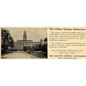   Ad Clifton Springs Sanitarium God Dream Health Spa   Original Print Ad