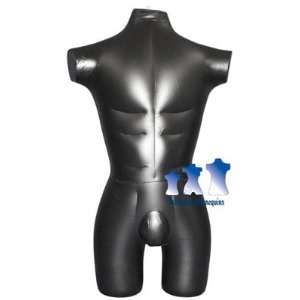  Inflatable Mannequin, Male 3/4 form, Black