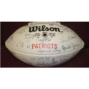  1986 New England Patriots Signed Football Sports 