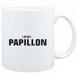  Mug White  I love my Papillon  Dogs