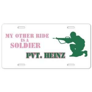  Other Ride Is A Soldier Custom License Plate Automotive