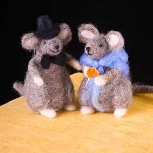  Mice Wool Needle Felting Craft Kit by WoolPets. Made in 