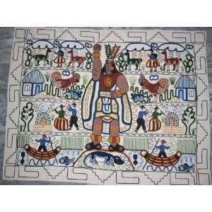   the Andean Indians of Ecuador, approx 3.5 Ft X 4 Ft 