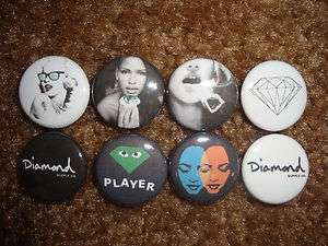 DIAMOND SUPPLY CO Buttons Pins Badges Hundreds Supreme Shirt Hat 