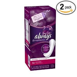   Daily Liners, unwrapped, 30 Count (Pack of 2)