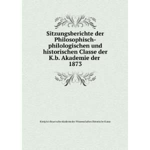   Bayerische Akademie der Wissenschaften Historische Klasse Books