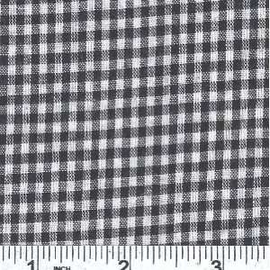  1/16 Gingham Shirting Black/White Fabric By The Yard 