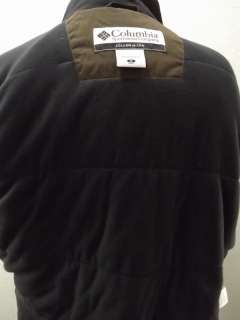 mens coat jacket Columbia black brown M  