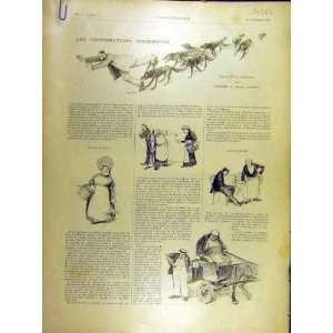   1895 Indiscretions Sketches Veber Story French Print