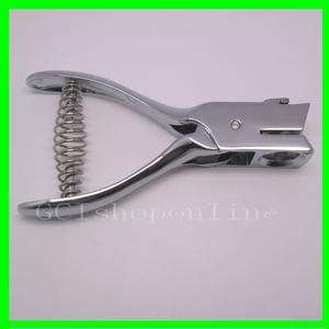Slot Hole Punch Pucher Stainless Steel 4 ID Card Holder  