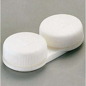  OptiSafe   Flat bed contact lens case   WHITE ~ (3 pack 