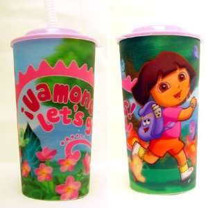  Dora the Explorer Cup with Straw (3 Dimensional 