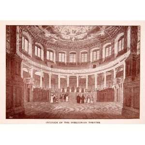  1900 Print Interior Sheldonian Theatre Costume Cupola 