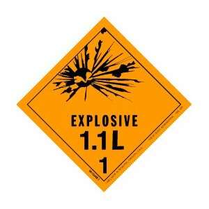  Explosive 1.1L Label, 4 X 4, hml 455, 500 Per Roll 