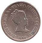 745 819 SPAIN 1850. ISABEL II. 2 reales 1850 RD Sevilla