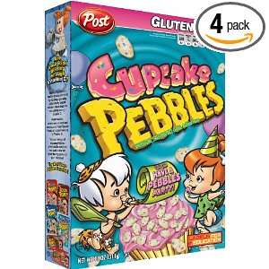 Post Pebbles Cupcake Cereal, 11 Ounce Boxes (Pack of 4)  